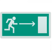 Знак эвакуационный 'Направление к эвакуационному выходу направо', 300х150 мм, самоклейка, Е 03