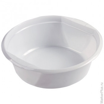 Одноразовые тарелки "Стандарт", суповые 0,6 литра, комплект 50 шт., ЛАЙМА, белые, ПП, для холодного/горячего, 602650