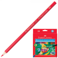 Карандаши цветные акварельные FABER-CASTELL "Colour Pencils", 24 цвета + кисть, 114425