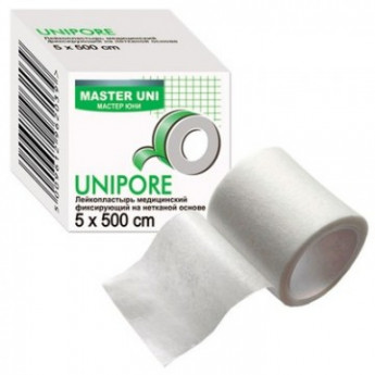 Перевяз. ср-ва Лейкопластырь 5х500см н/тканный в картоне Master Uni