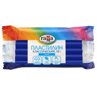 Пластилин Гамма "Классический", синий, 50г, 10 шт/в уп