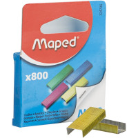 Скобы для степлера №10 MAPED цветные (2-20 лист) 800 шт в уп европодвес, комплект 800 шт