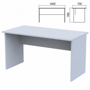 Стол письменный 'Арго' (ш1400*г730*в760 мм), серый, А-003, ш/к35676