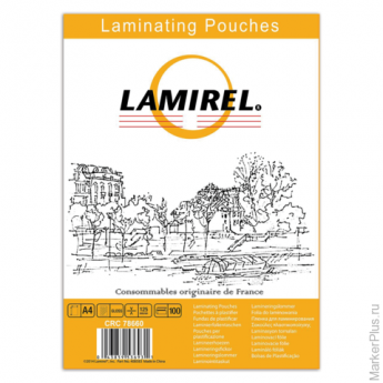 Пленки-заготовки для ламинирования LAMIREL, комплект 100 шт., формат А4, 125 мкм, LA-78660