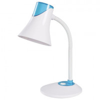 Настольная лампа-светильник SONNEN OU-607, на подставке, цоколь Е27, белый/синий, 236681