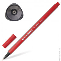 Ручка капиллярная "Aero", 0,4 мм, металлический наконечник, трехгранная, BRAUBERG, красная, 142254