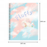 Тетрадь 80л., А5, клетка на гребне BG "Fluffy", матовая ламинация