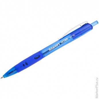 Ручка шариковая автоматическая Luxor "Ultra" синяя, 0,7мм, грип, 12 шт/в уп