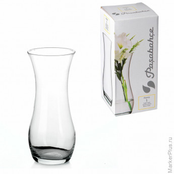 Ваза для цветов, высота 255 мм, стекло, PASABAHCE "ФЛОРА", фирменная подарочная упаковка, 43737