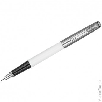 Ручка перьевая Parker "Jotter Originals White Chrome CT" синяя, 0,8мм, подарочная упаковка