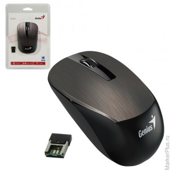 Мышь беспроводная GENIUS NX-7015, USB, 3 кнопки + 1 колесо-кнопка, оптическая, коричневый, 310301191