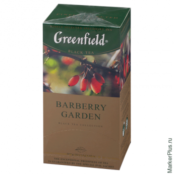 Чай GREENFIELD (Гринфилд) "Barberry Garden", черный, со вкусом барбариса, 25 пакетиков в конвертах п