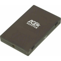 Контейнер для HDD/SSD AgeStar SUBCP1 SATA USB2.0 пластик черный 2.5