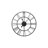 Часы настенные металл Black Metal Clock 40x40 арт.79806