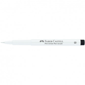 Ручка капиллярная Faber-Castell "Pitt Artist Pen Brush" цвет 101 белый, 2,5мм, пишущий узел "кисть"