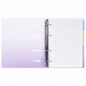 Тетрадь на кольцах А5 175х220 мм, 120 л., пластик, с разделителями, BRAUBERG, Фиолетовый, 404627