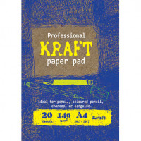 Папка для рисования и эскизов А4,20л,бл.крафт 140г,02656