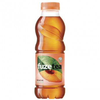 Чай холодный черный FUZE TEA (Фьюзти) персик, 0,5л, пластиковая бутылка, ш/к 89325, 1750103