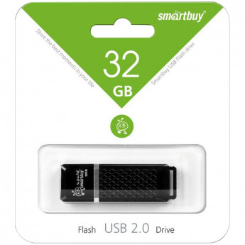 Память Smart Buy 'Quartz' 32GB, USB2.0 Flash Drive, черный