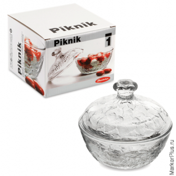Сахарница PASABAHCE "Piknik", d=125 мм, стекло, 97556