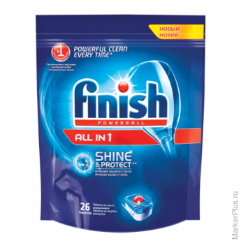 Средство для мытья посуды в п/м машинах FINISH (Финиш), 26 шт., таблетки, ш/к 63219