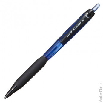 Ручка шариковая масляная автоматическая с грипом UNI "JetStream", СИНЯЯ, узел 0,7 мм, линия письма 0,35 мм, SXN-101-07 BLUE
