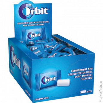 Жевательная резинка Orbit Сладкая мята 300штx 1 подуш, комплект 300 шт