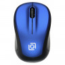 Мышь компьютерная Oklick 665MW черный/синий опт (1000dpi) беспр USB (3but)