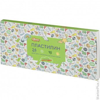 Пластилин №1 School Отличник набор 24цв 480г со стеком