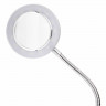 Лупа настольная на прищепке с LED-ПОДСВЕТКОЙ, диаметр 75 мм, увеличение 3, BRAUBERG, 455931