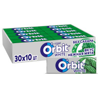 Жевательная резинка Orbit White Нежная мята без сахара,13,6гх30шт/уп, комплект 30 шт Жевательная резинка Orbit White Нежная мята без сахара,13,6гх30шт/уп, комплект 30 шт