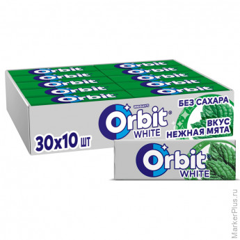 Жевательная резинка Orbit White Нежная мята без сахара,13,6гх30шт/уп, комплект 30 шт Жевательная резинка Orbit White Нежная мята без сахара,13,6гх30шт/уп, комплект 30 шт