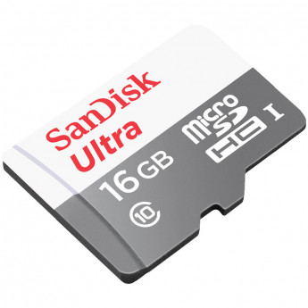 Карта памяти SanDisk MicroSDHC Ultra 16GB, Class 10, скорость чтения 48Мб/сек