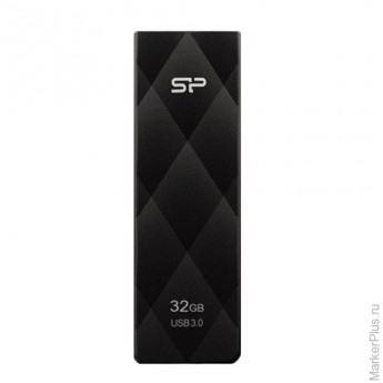 Флэш-диск 32 GB, SILICON POWER B20 USB 3.0, черный, SP32GBUF3B20V1K