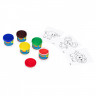 Краски пальчиковые JOVI 'Super Bucket', 05 цветов по 35мл. + 20 трафаретов-раскрасок, пластиковое ведро