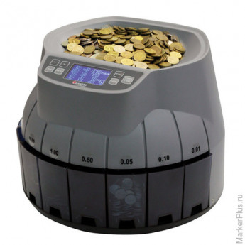 Счетчик-сортировщик монет CASSIDA Coin Master, 350 монет/мин., загрузка 3000 монет, 8 приемных лотков, 00-00000058