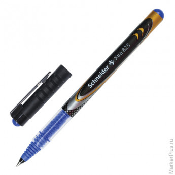 Ручка-роллер SCHNEIDER "Xtra 823", СИНЯЯ, корпус с печатью, узел 0,5 мм, линия письма 0,3 мм, 8233