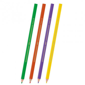 Карандаши цветные 12 ЦВЕТОВ BIC "Color UP", пластиковые, трехгранные, 9505271