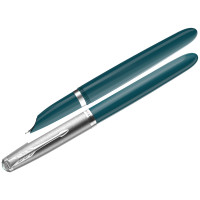 Ручка перьевая Parker "51 Teal Blue CT", черная, 0,8мм, подарочная упаковка