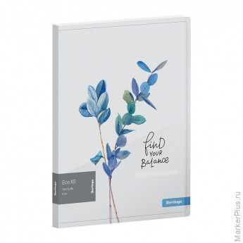 Папка с пружинным скоросшивателем Berlingo "Eco XS", 17 мм, 600 мкм, с рисунком, с внутр. карманом