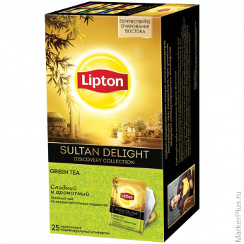 Чай Lipton Discovery Sultan Delight, зеленый, 25 пакетиков по 1,8гр.