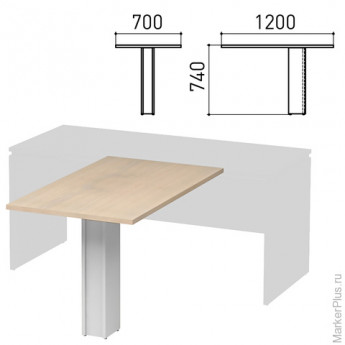 Столешница брифинг-стола "Директ", 1200х700х740 мм, дуб шамони, 401508-430