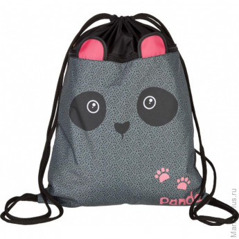 Мешок для обуви №1School Panda, карман, 360x470 мм,МО-26-2