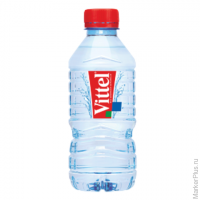 Вода негазированная минеральная VITTEL (Виттель), 0,33 л, пластиковая бутылка, WVTL00-033P2