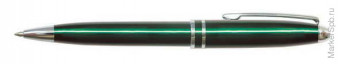 Ручка шариковая "Silk Classic" синяя, 0,7мм, корпус зеленый, механизм поворотный, инд. упак.