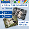 Альбом для рисования А4, 24 листа, гребень, обложка картон, BRAUBERG, 195х285 мм, "Питомцы" (2 вида), 106696 Альбом для рисования А4, 24 листа, гребень, обложка картон, BRAUBERG, 195х285 мм, "Питомцы" (2 вида), 106696