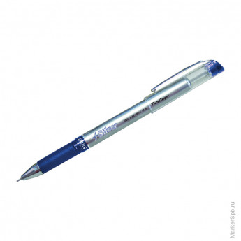 Ручка гелевая "Silver" синяя, 0,5мм, грип