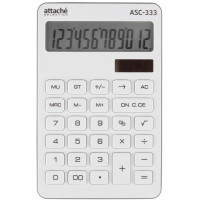 Калькулятор настоль.КОМПАКТ Attache Selection ASС-333,12р,дв.пит,170x108бел
