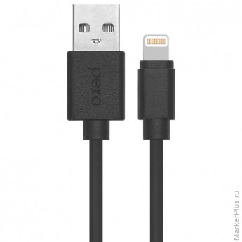 Кабель PERO, DC-03, 8-pin Lightning, 2.4А, 1м, черный Кабель PERO, DC-03, 8-pin Lightning, 2.4А, 1м, черный