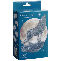 Пазл 3D Crystal puzzle "Черный волк", картонная коробка
